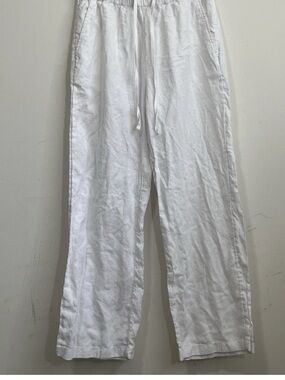 Caslon White linen Drawstring pants